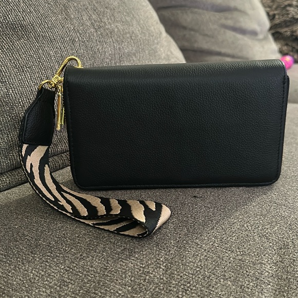 Joy mangano leather double wallet wristlet nwot - Picture 2 of 10